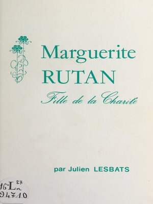 cover image of Marguerite Rutan, fille de la Charité